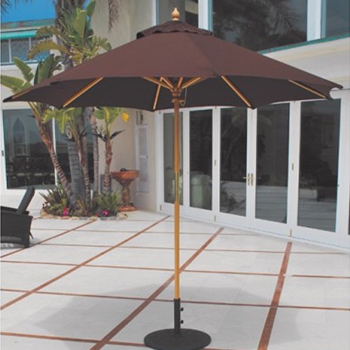 9' Wood Market Umbrella by Galtech