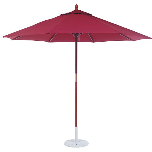 9' Deluxe Wood Market Umbrella with Light Wood