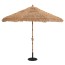 9' Bamboo Auto Tilt Alumim Patio Umbrella w/ Thatch Cover